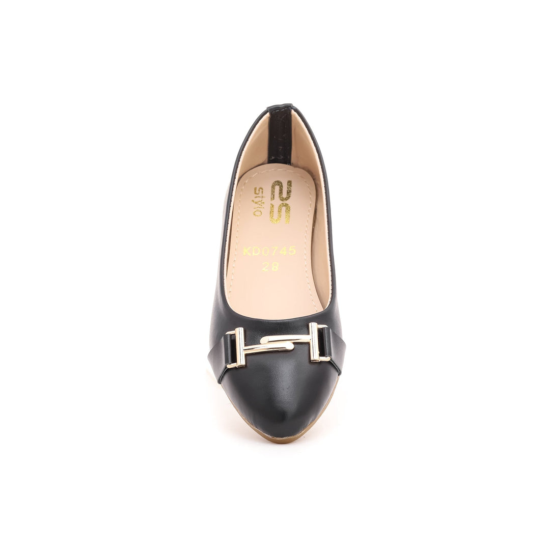 Girls Black Casual Pumps KD0745