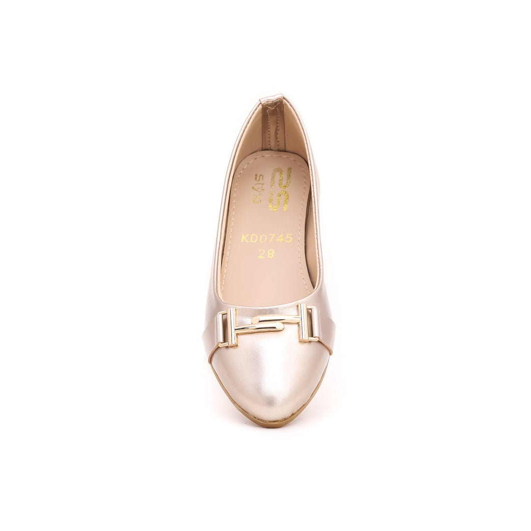 Girls Golden Casual Pumps KD0745