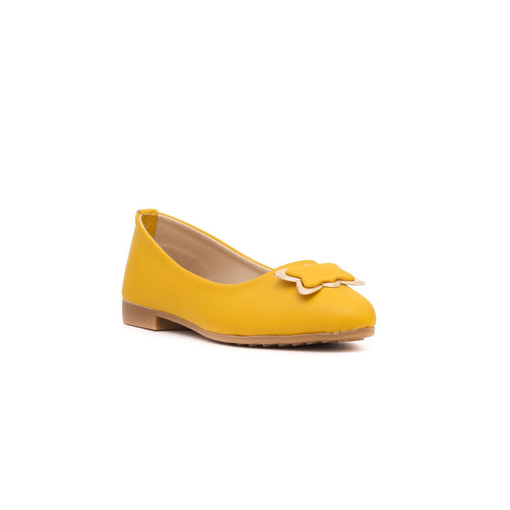 Girls Yellow Formal Pumps KD0746