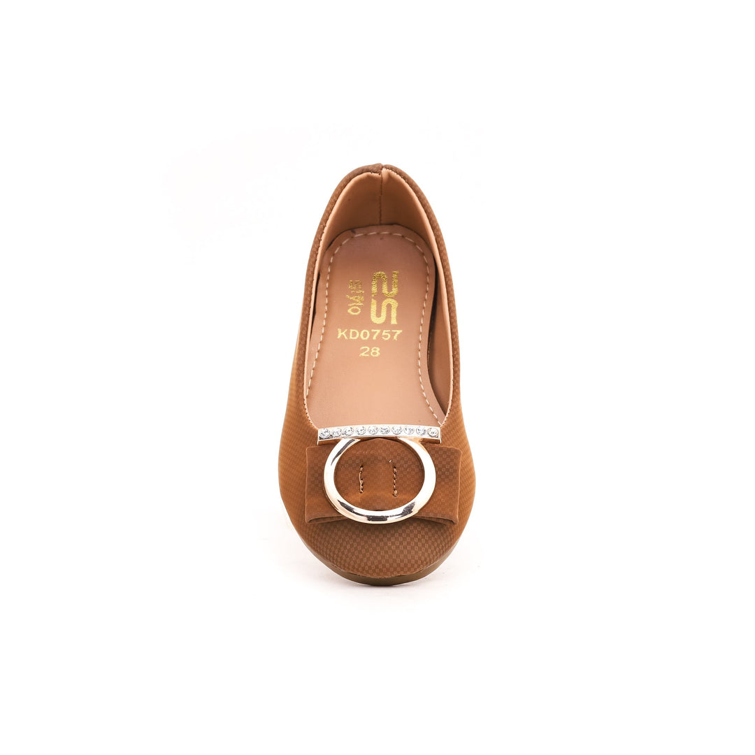 Girls Brown Casual Pumps KD0757