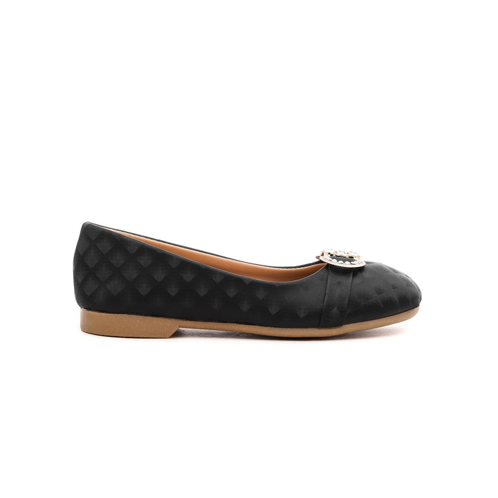 Girls Black Casual Pumps KD0758