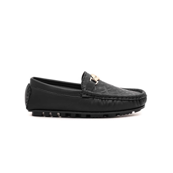 Boys Black Formal Moccasin KD0761