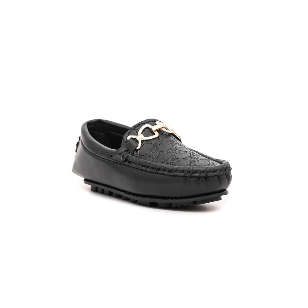 Boys Black Formal Moccasin KD0763