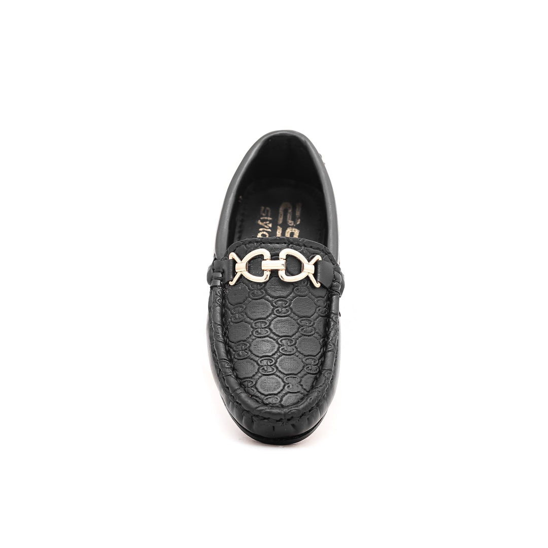 Boys Black Formal Moccasin KD0763