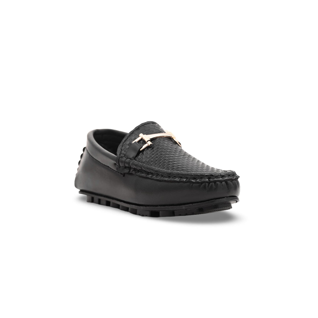 Boys Black Formal Moccasin KD0767