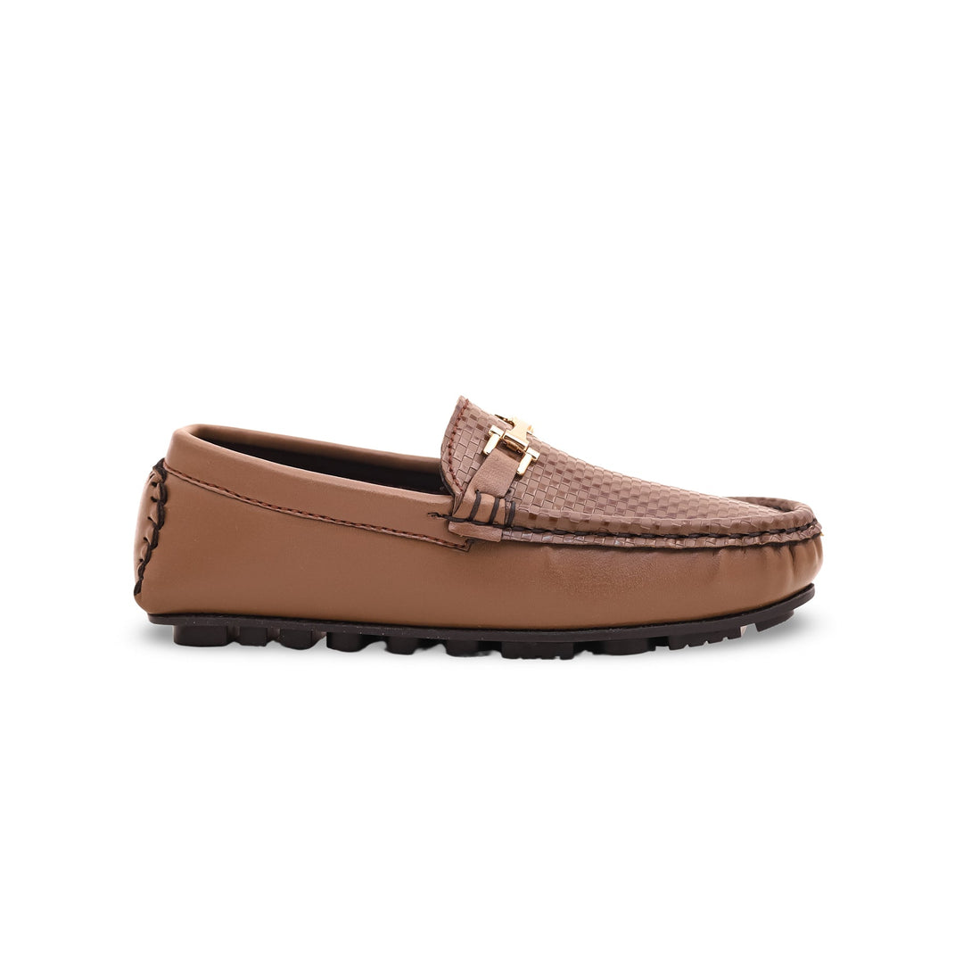 Boys Brown Formal Moccasin KD0767