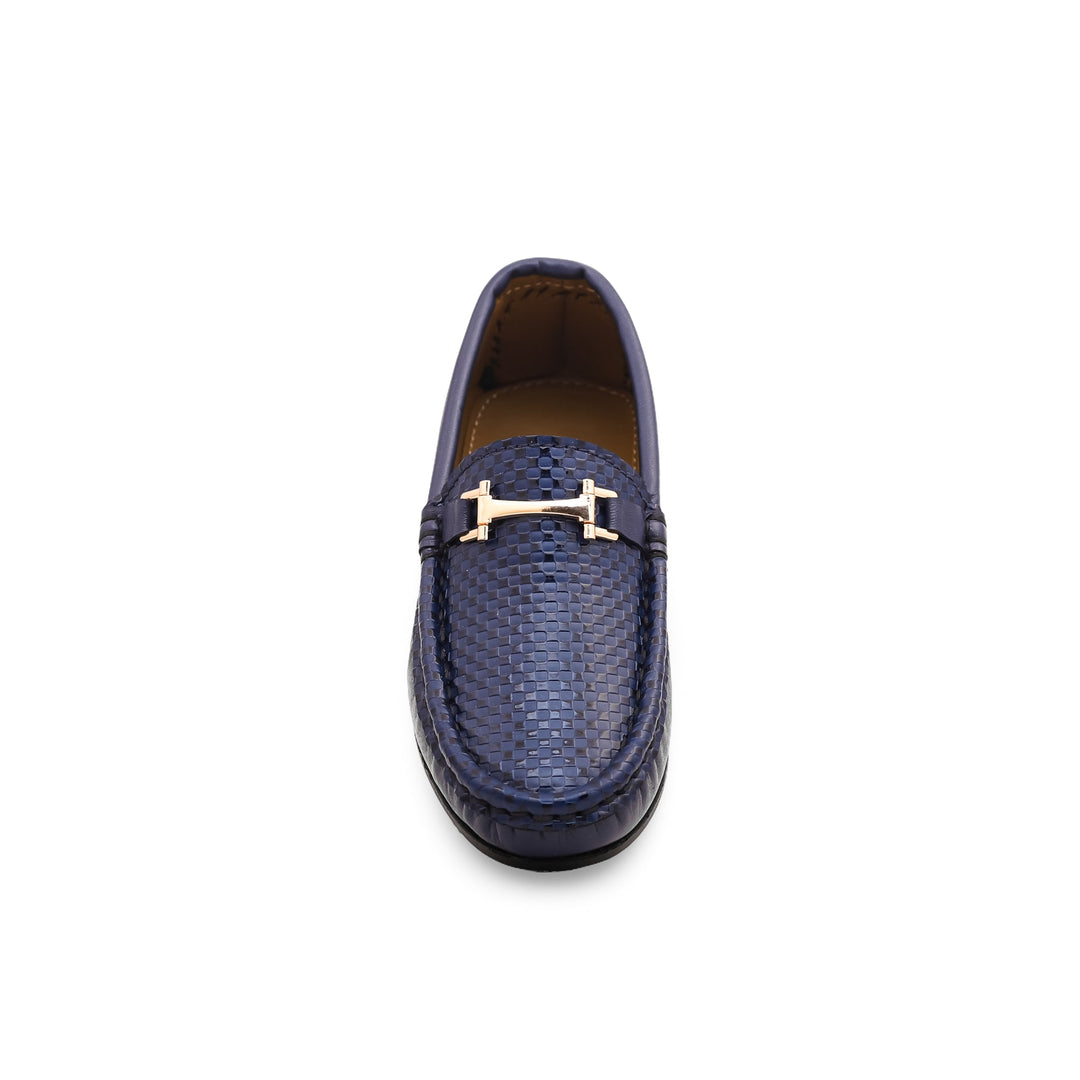 Boys Navy Formal Moccasin KD0767