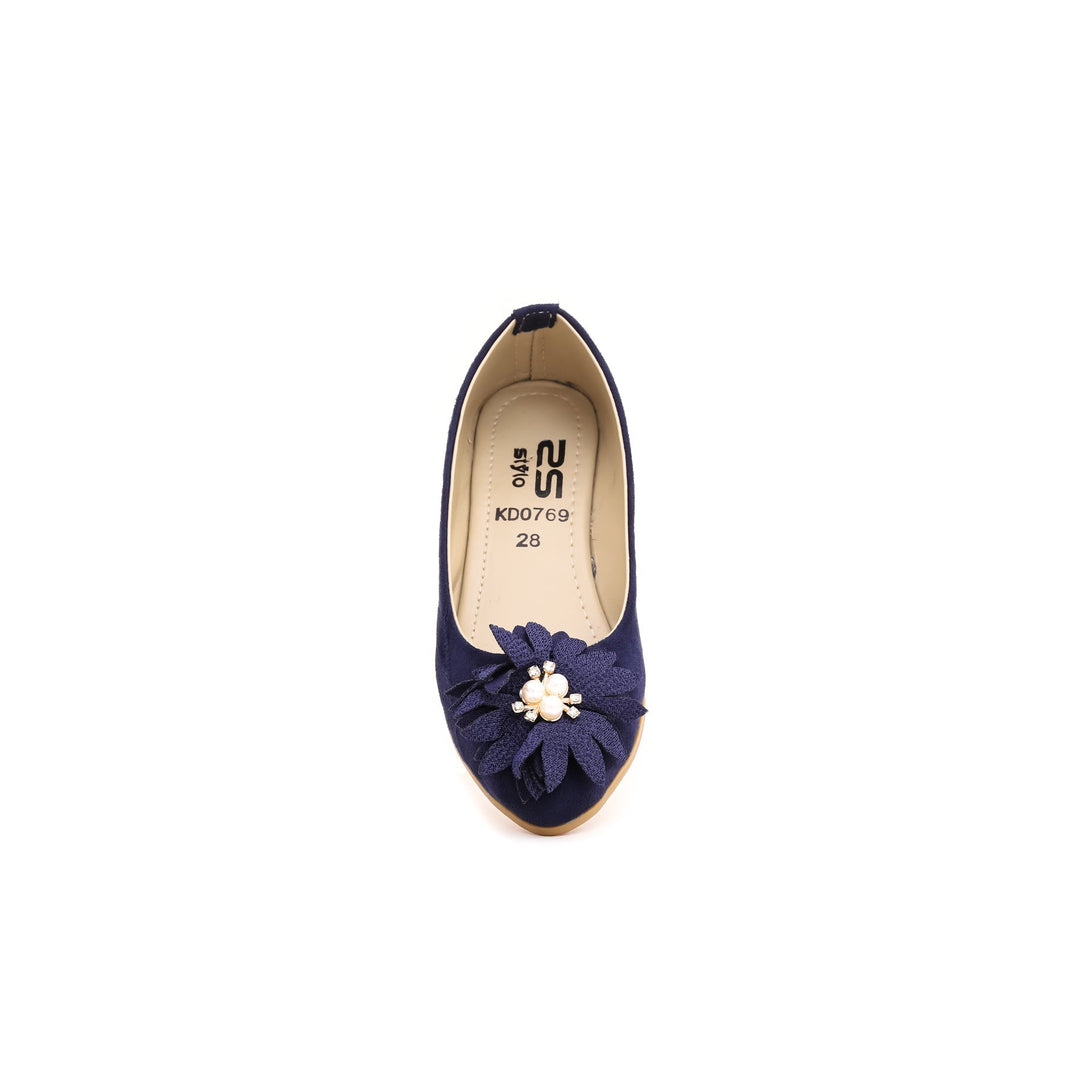 Girls Navy Casual Pumps KD0769