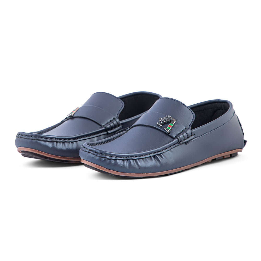 Boys Navy Formal Moccasin KD0833