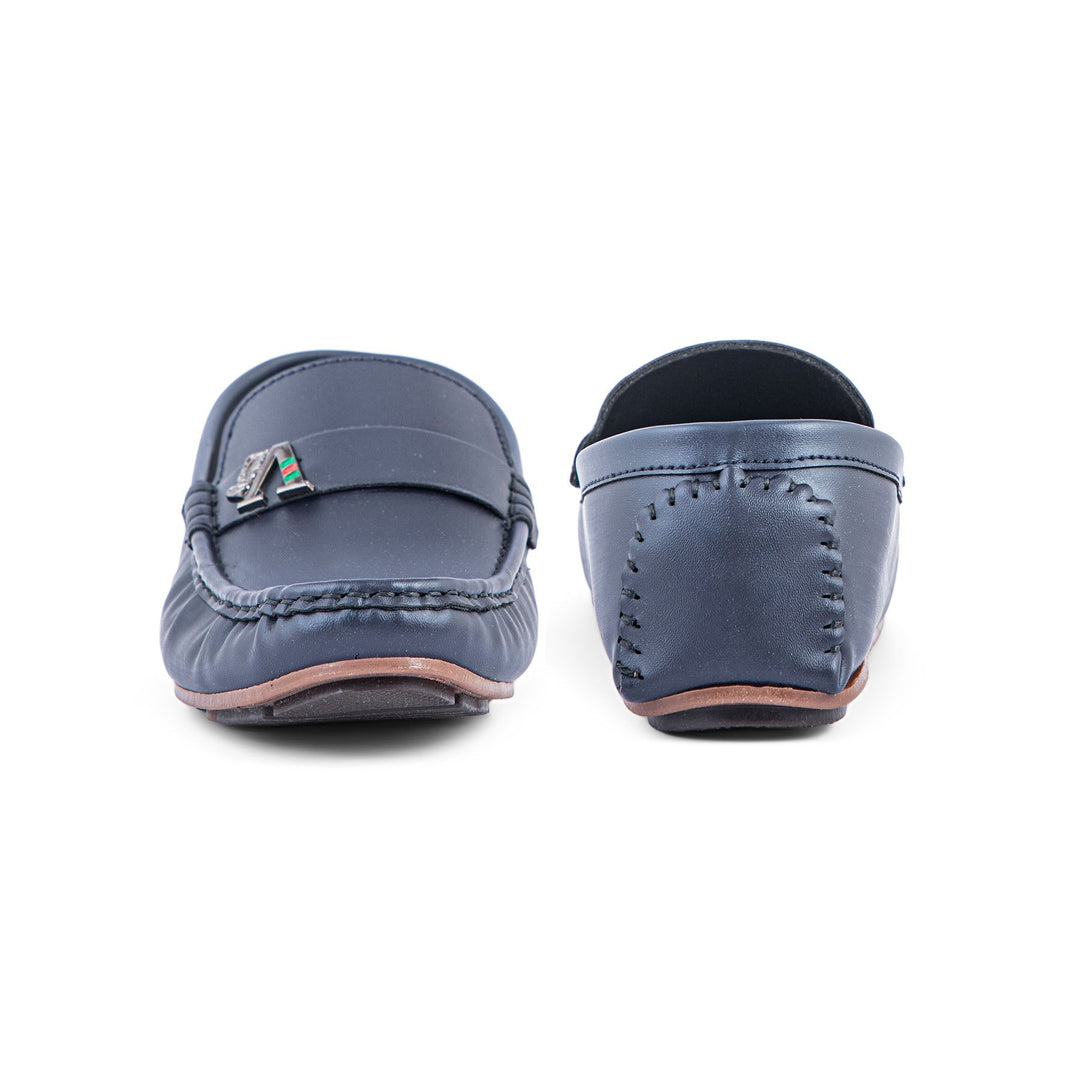 Boys Navy Formal Moccasin KD0833