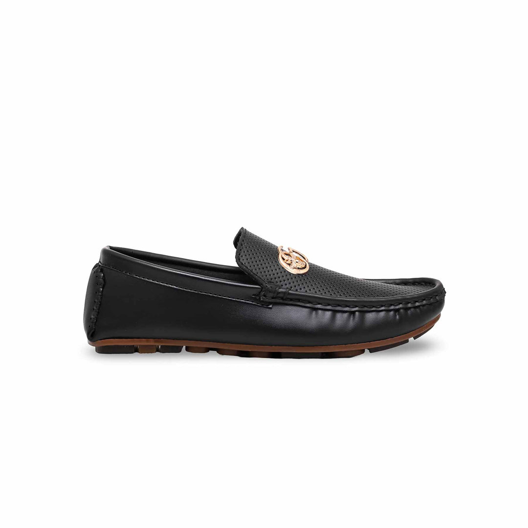 Boys Black Formal Moccasin KD0836