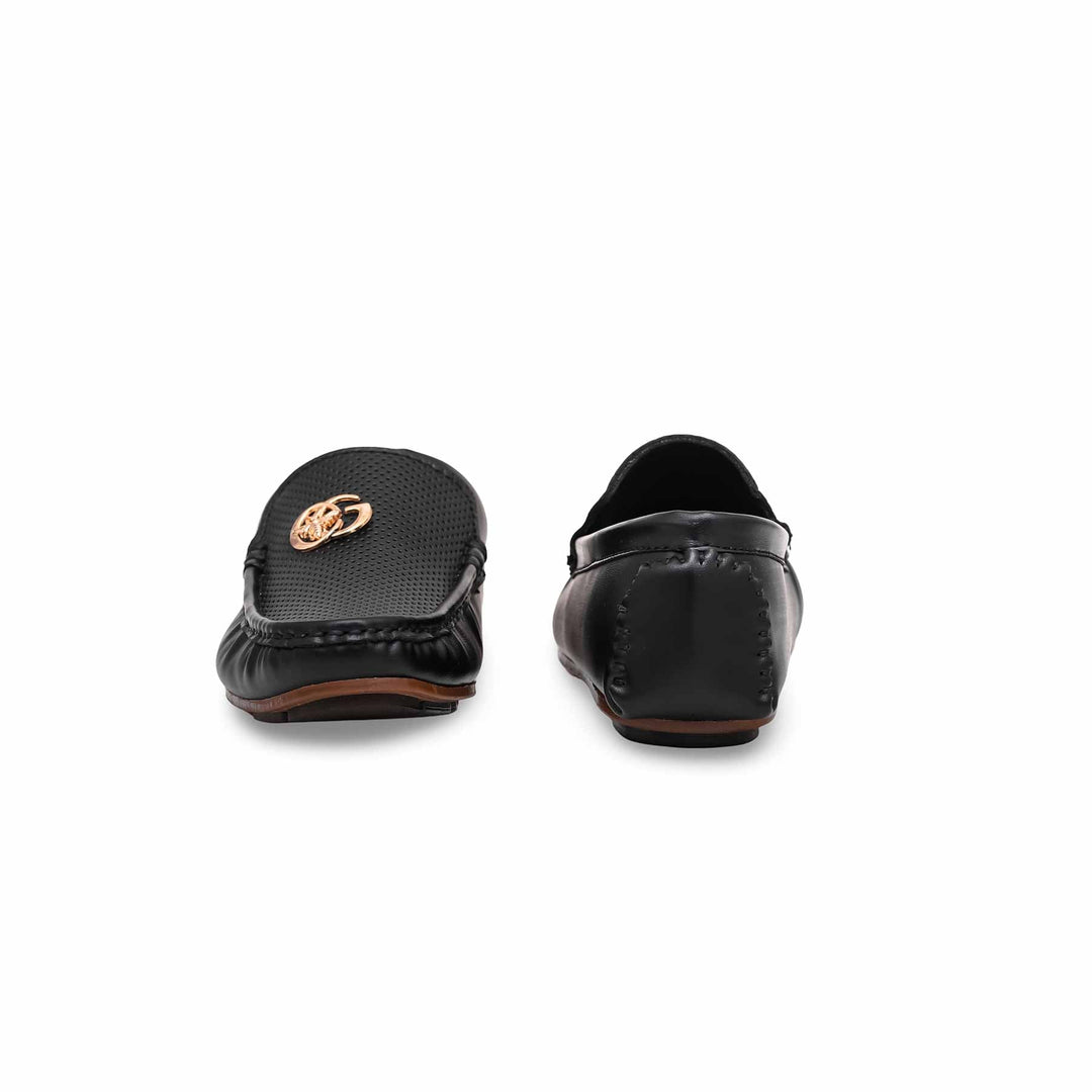 Boys Black Formal Moccasin KD0836