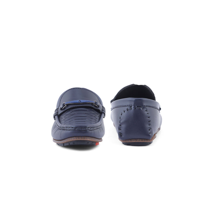 Boys Navy Formal Moccasin KD0837