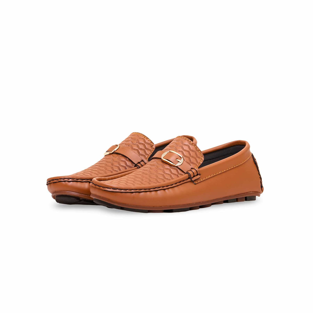 Boys Brown Formal Moccasin KD0839