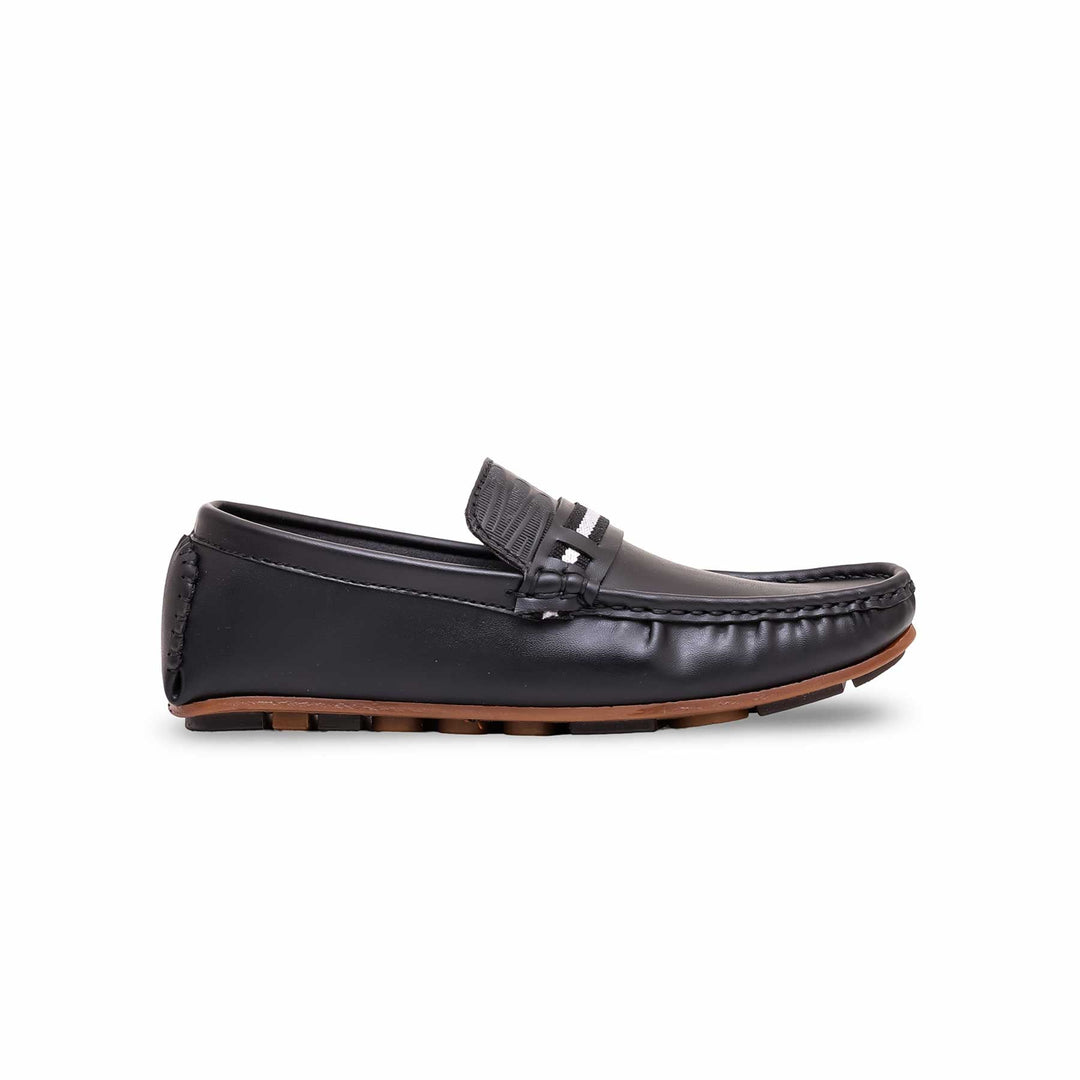 Boys Black Formal Moccasin KD0841