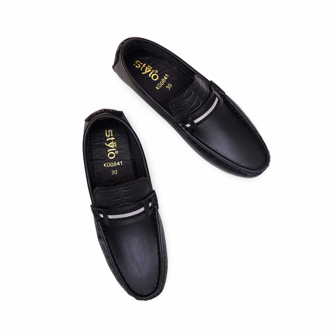 Boys Black Formal Moccasin KD0841