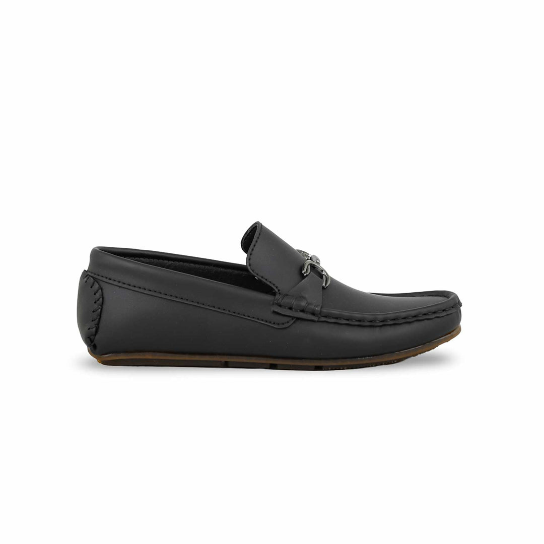 Boys Black Formal Moccasin KD0848