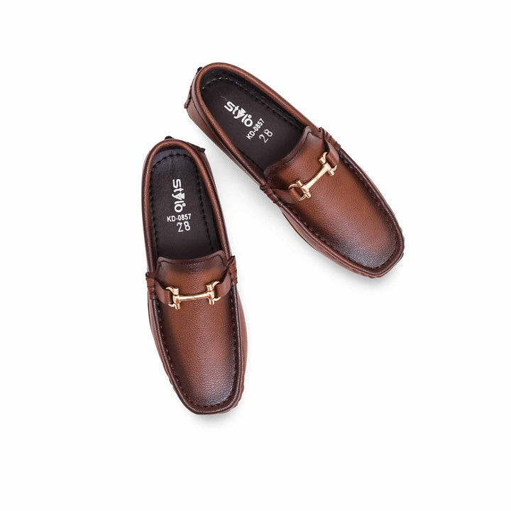 Boys Rust Formal Moccasin KD0857