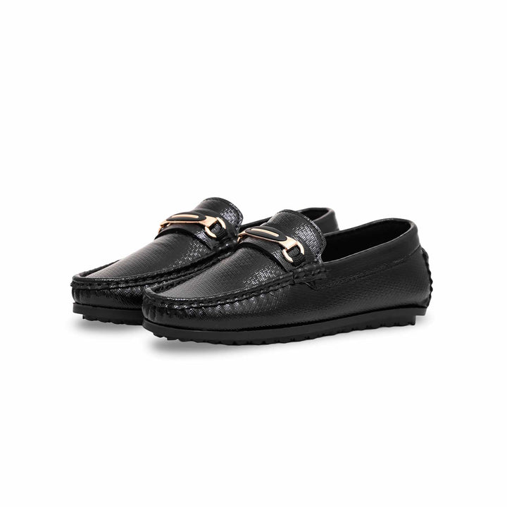 Boys Black Formal Moccasin KD0872