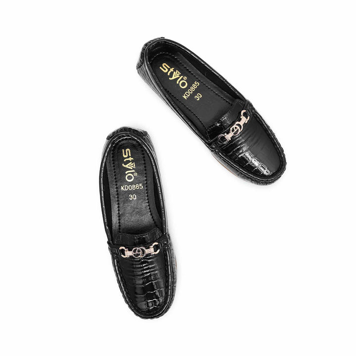 Boys Black Formal Moccasin KD0885