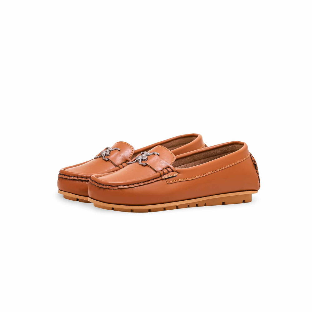 Boys Brown Formal Moccasin KD0886