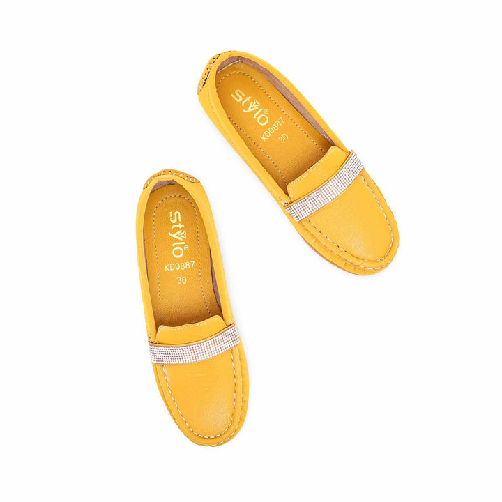 Girls Yellow Casual Moccasin KD0887