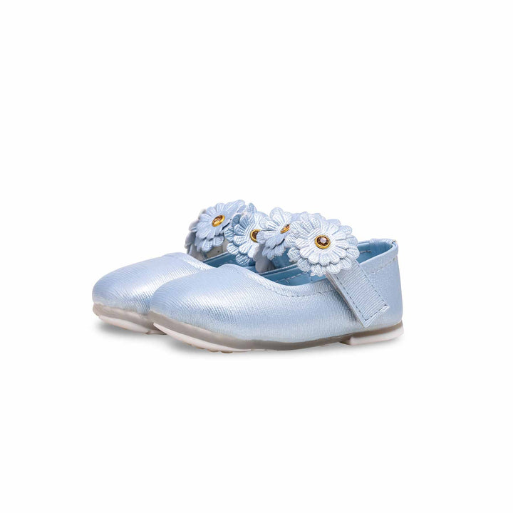 Girls Sky Blue Formal Pumps KD0894