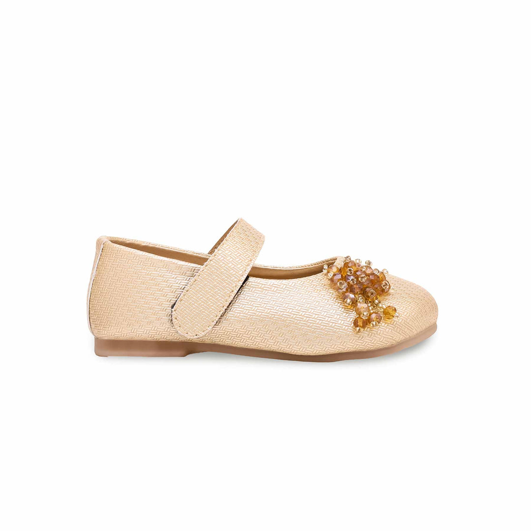 Girls Golden Fancy Pumps KD0900