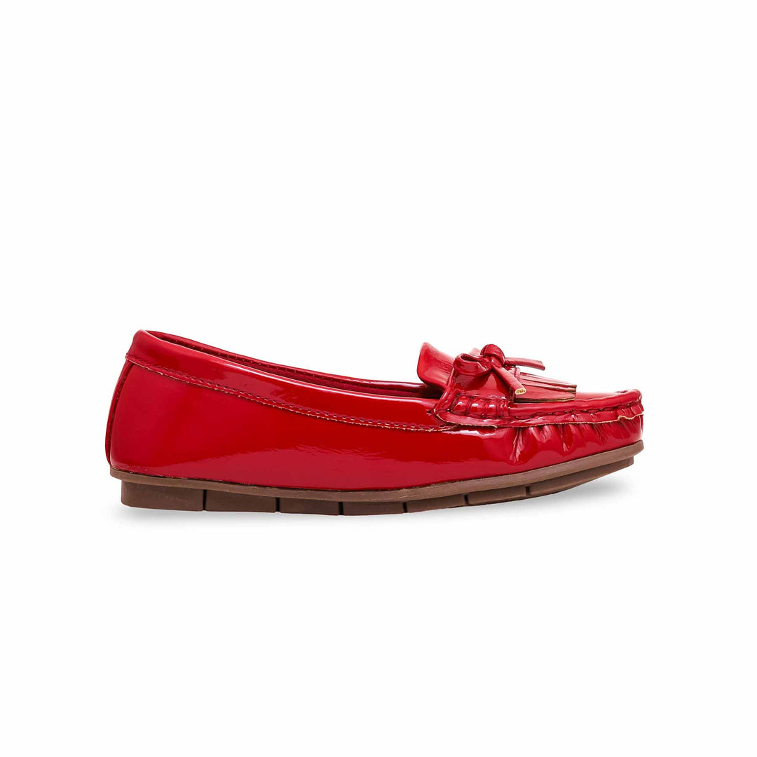 Girls Red Formal Moccasin KD0908