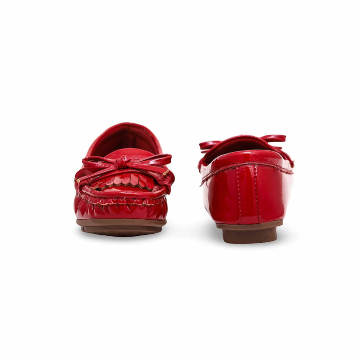 Girls Red Formal Moccasin KD0908