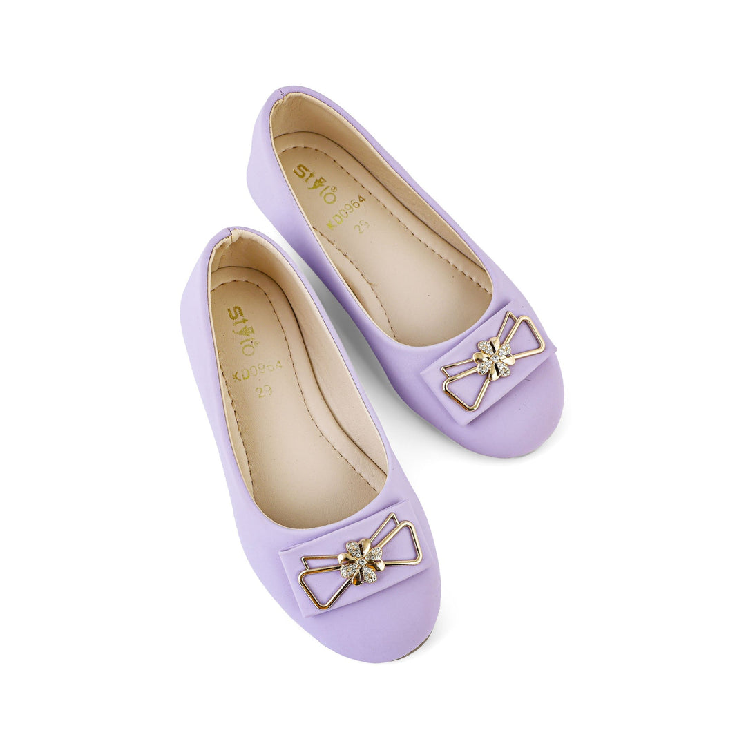 Girls Purple Formal Pumps KD0964