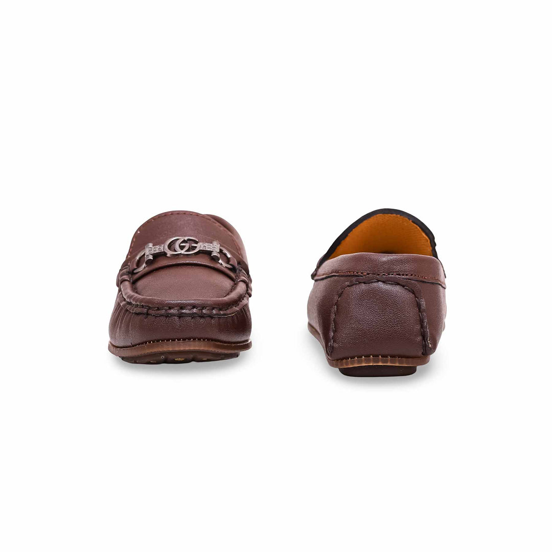 Boys Coffee Formal Moccasin KD0982