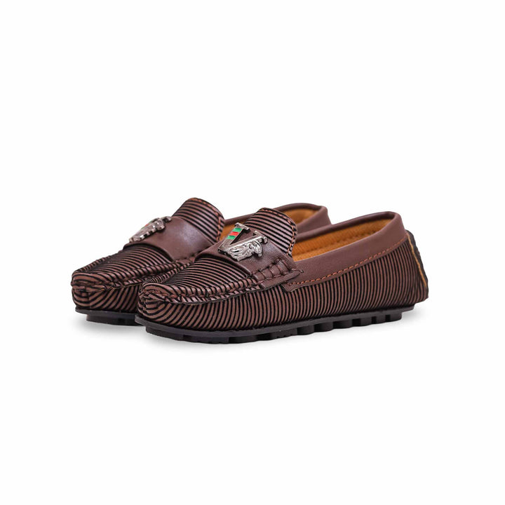 Boys Coffee Formal Moccasin KD0986