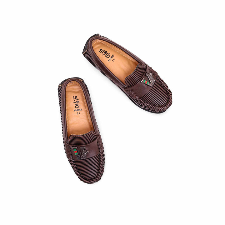 Boys Coffee Formal Moccasin KD0986