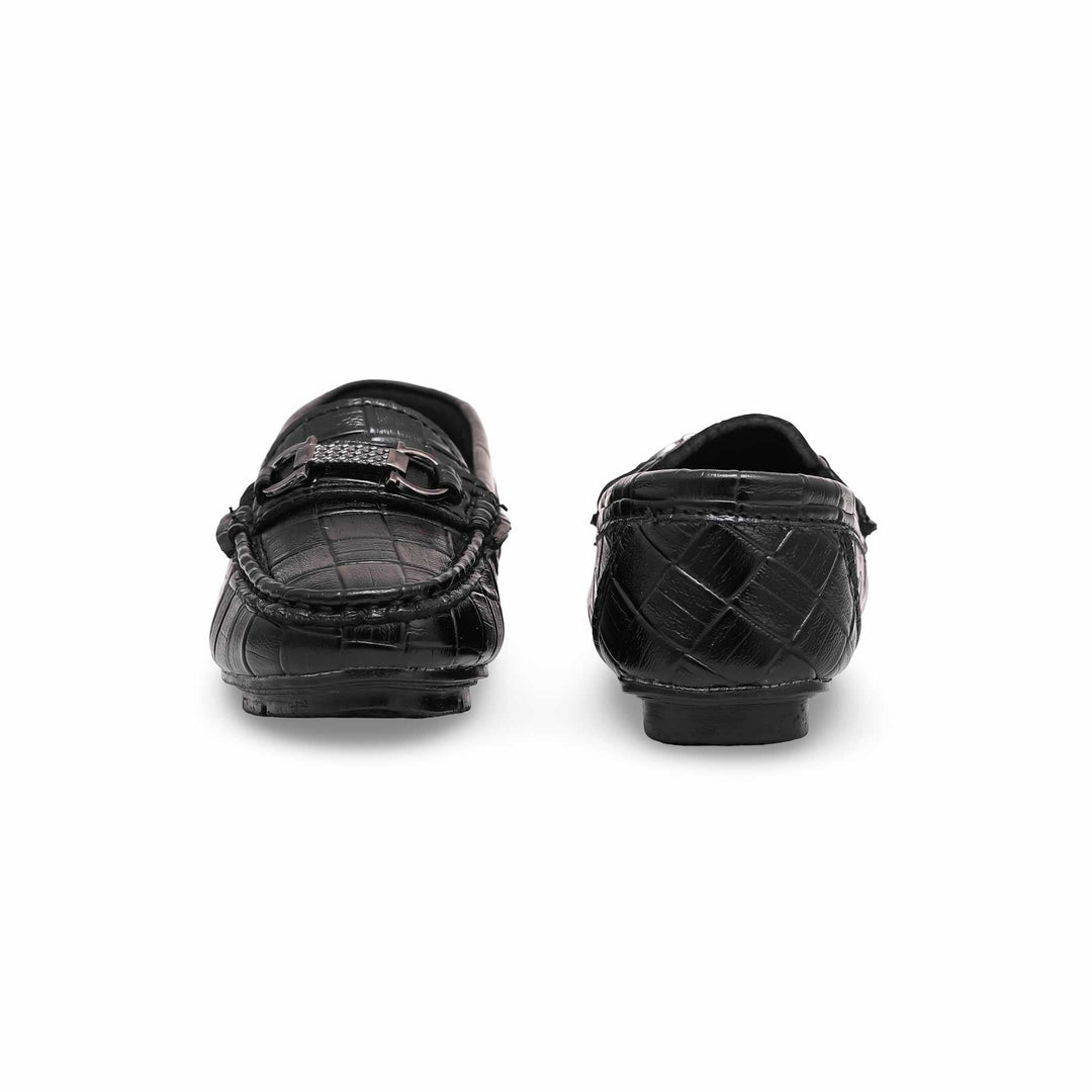 Boys Black Formal Moccasin KD0989