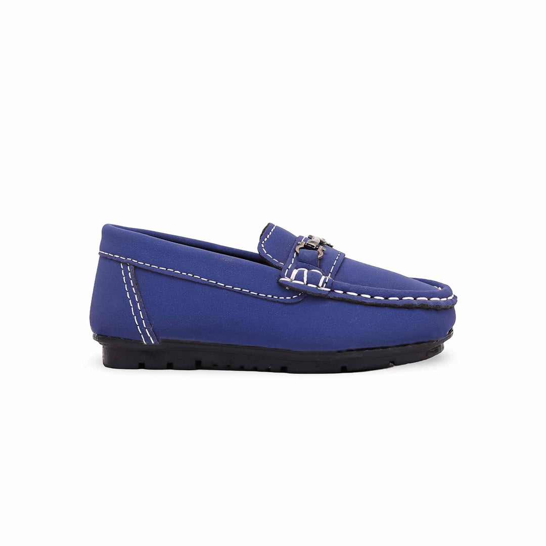 Boys Blue Formal Moccasin KD0991