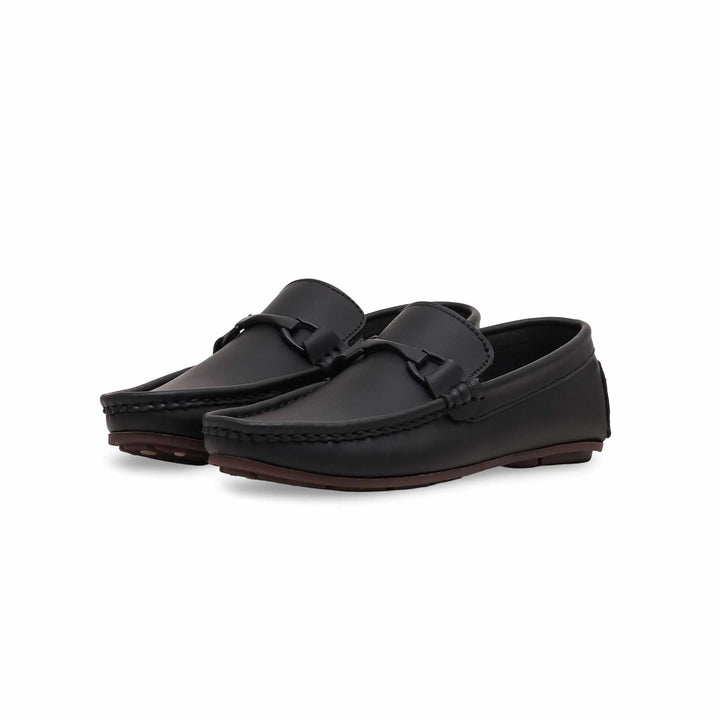 Boys Black Formal Moccasin KD0993