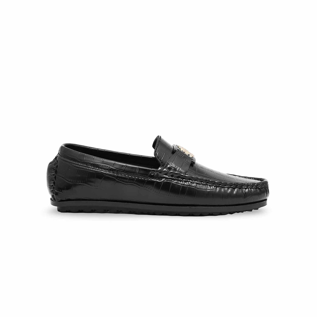 Boys Black Formal Moccasin KD0995