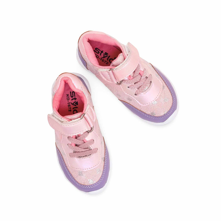 Girls Pink Casual Jogger KD1672