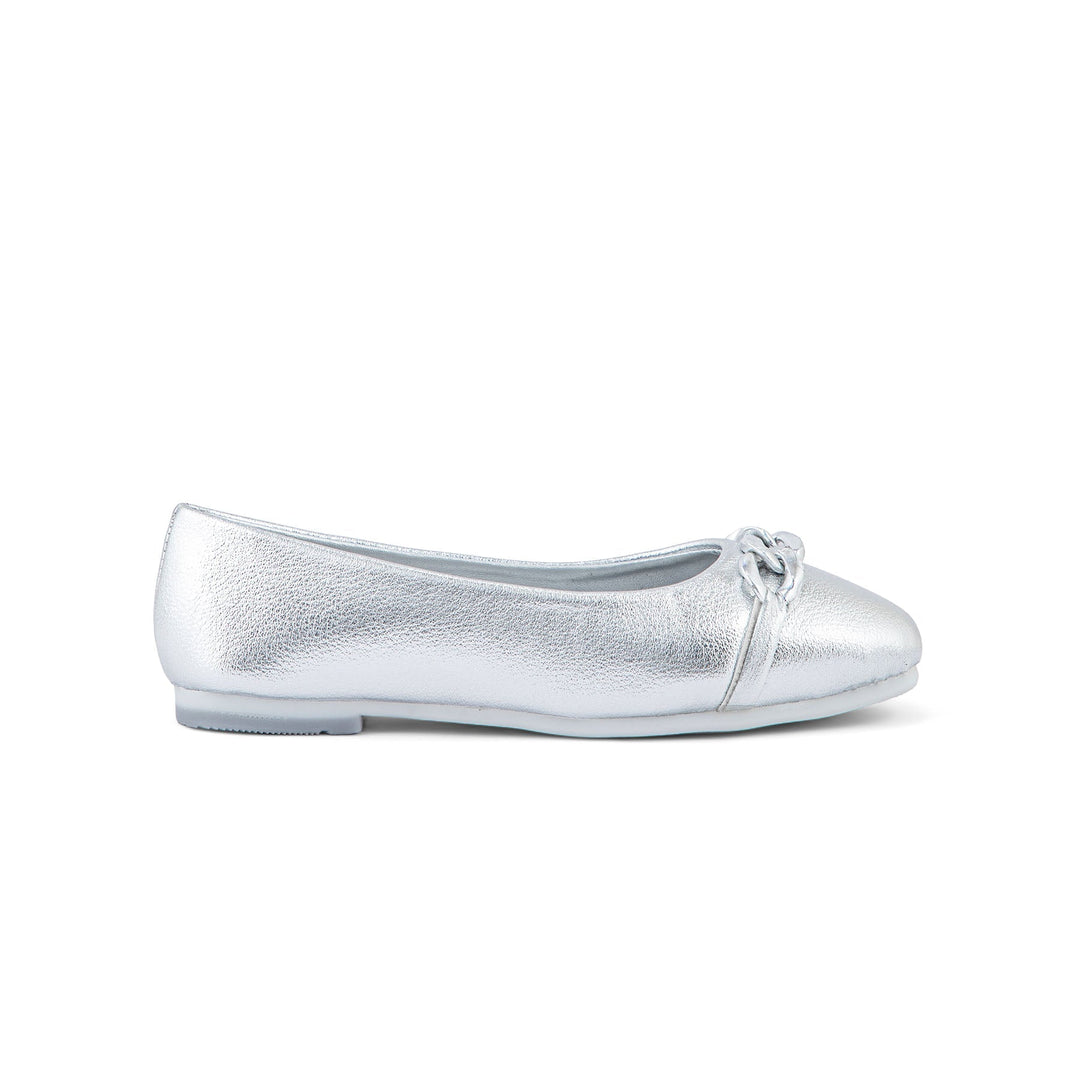 Girls Silver Formal Pumps KD2262