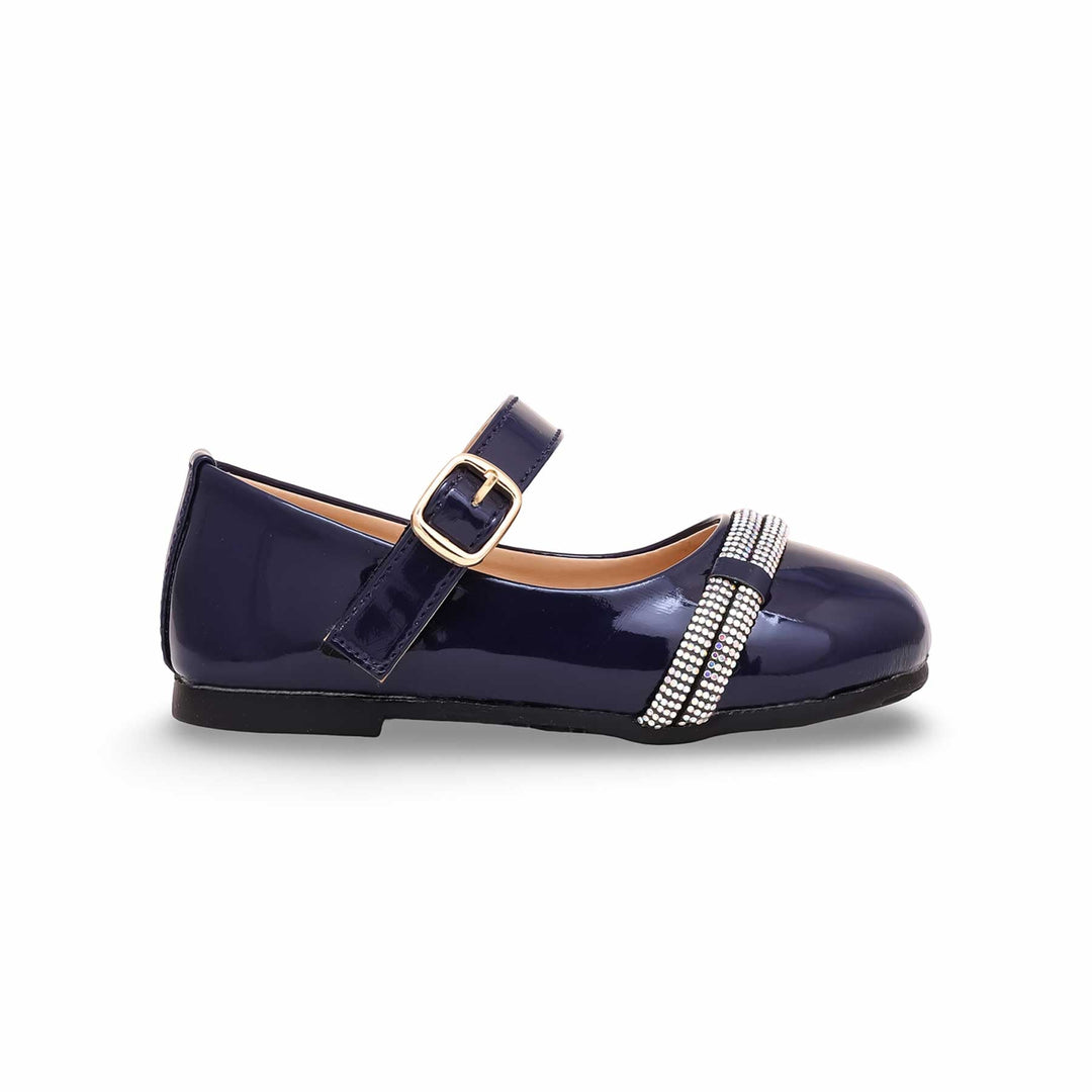 Girls Navy Formal Pumps KD2267