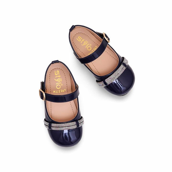 Girls Navy Formal Pumps KD2267