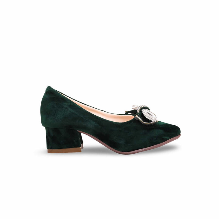 Girls Green Formal Pumps KD2292