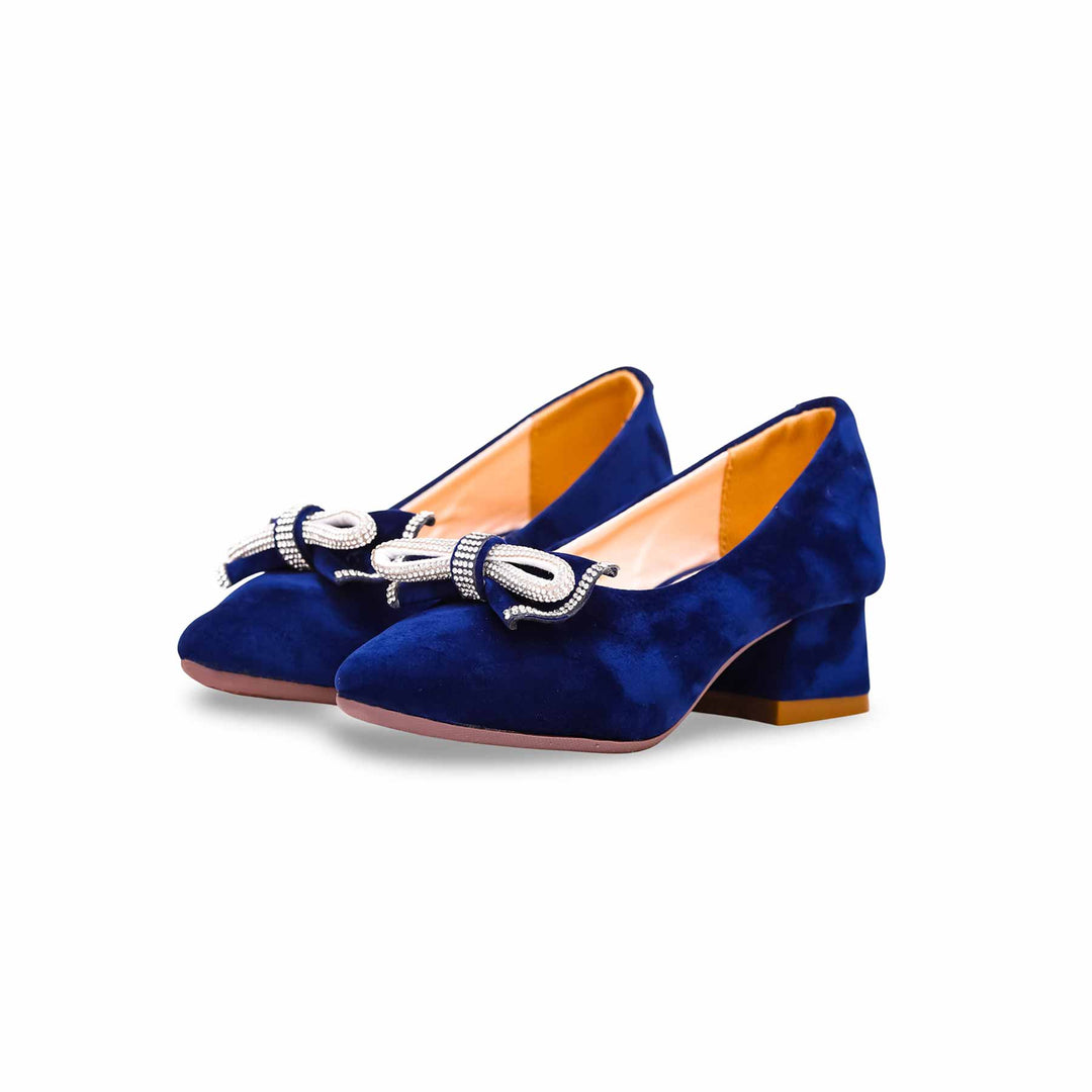 Girls Blue Formal Pumps KD2292