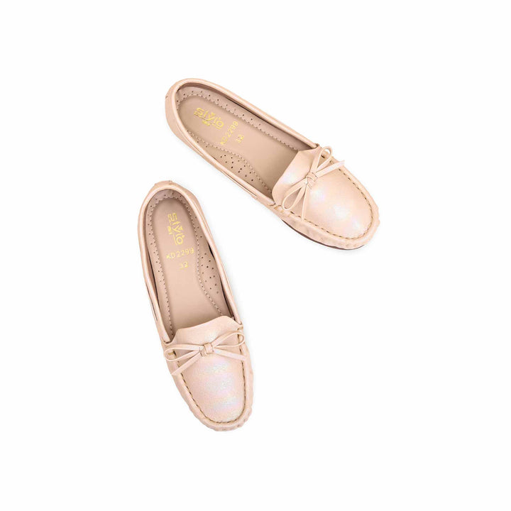 Girls Golden Formal Moccasin KD2299