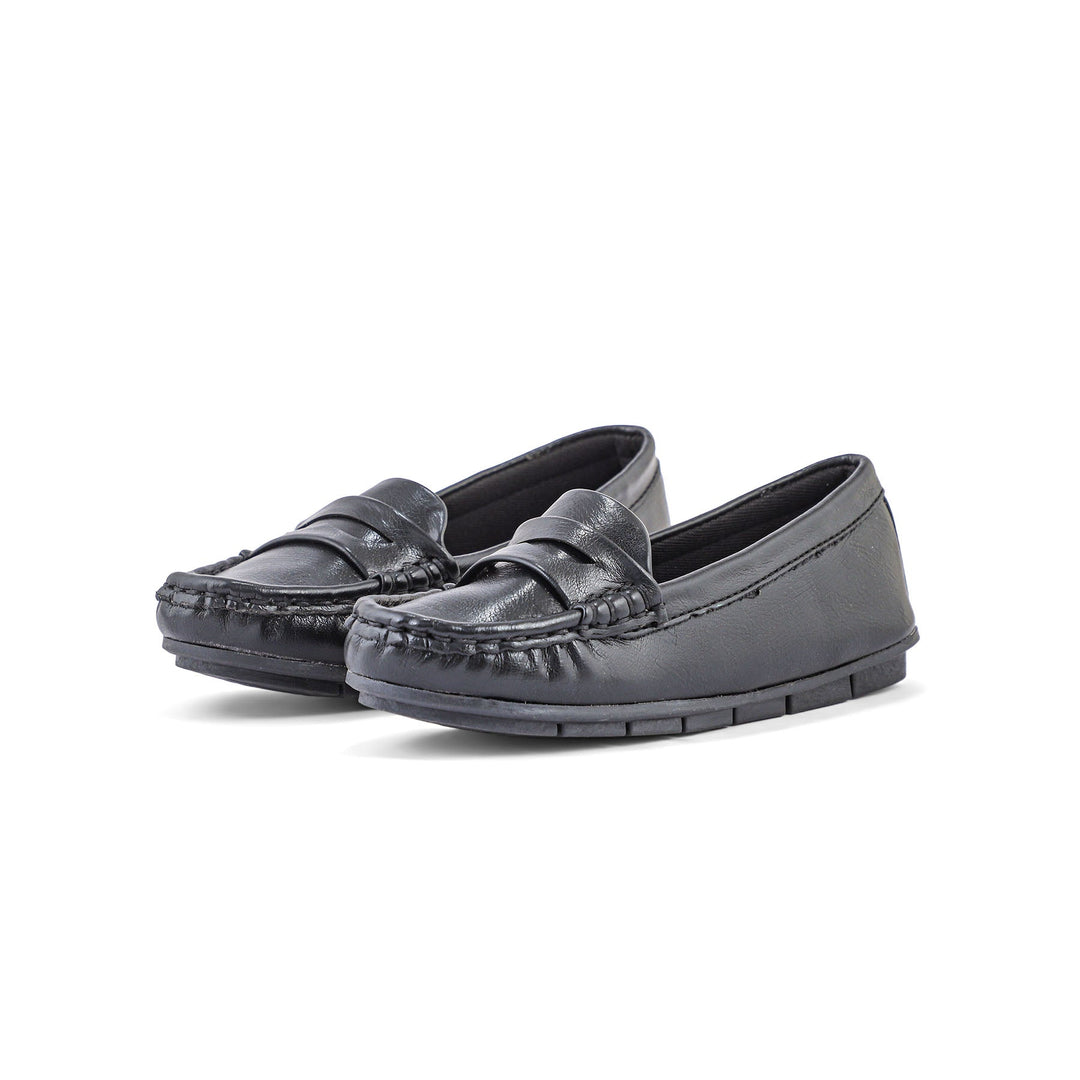 Girls Black Formal Moccasin KD2300