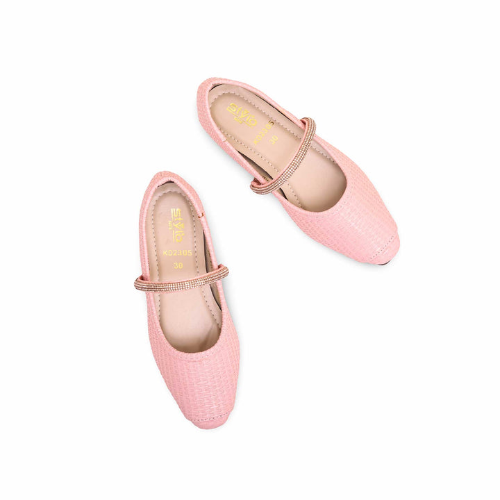 Girls Pink Formal Pumps KD2305