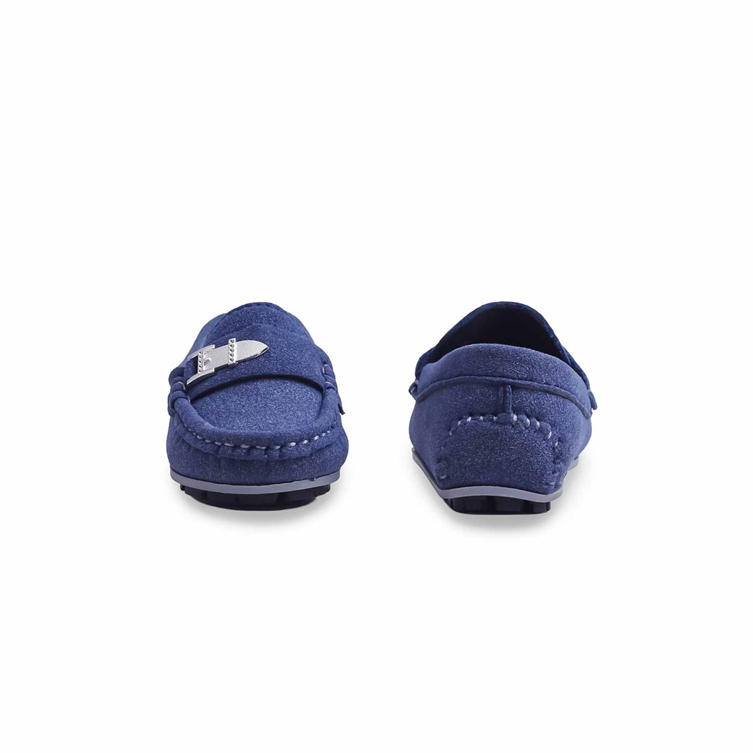 Boys Navy Formal Moccasin KD2321