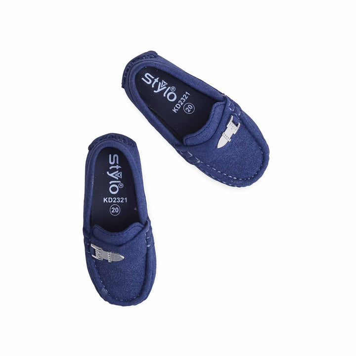 Boys Navy Formal Moccasin KD2321