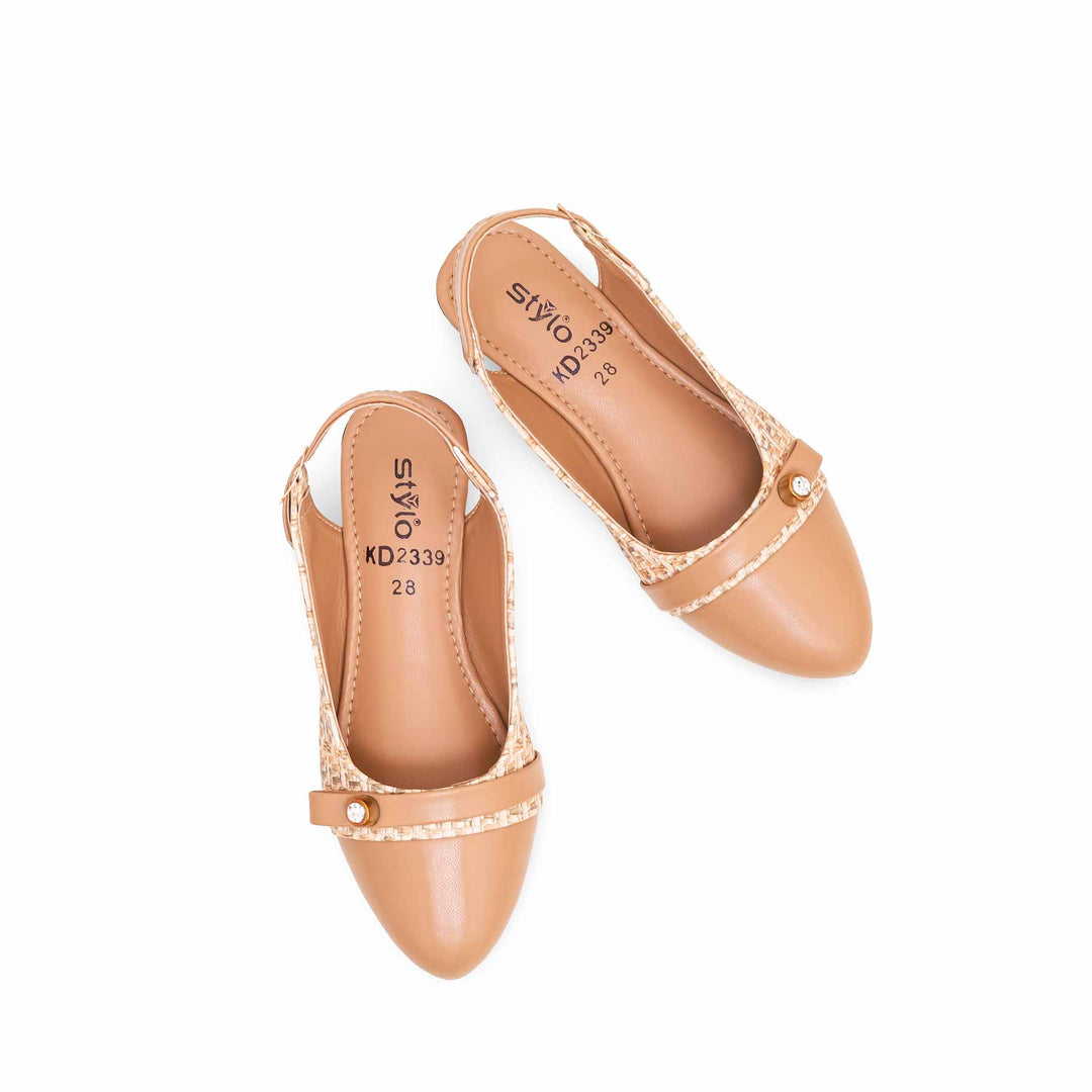 Girls Beige Formal Pumps KD2339